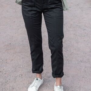 NWT Grace & Lace Camper Cargo Pants in Black Grace and Lace